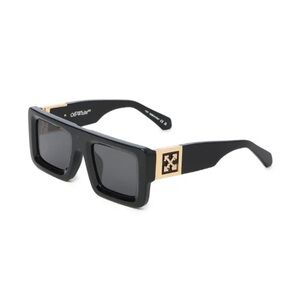 Off-White Leonardo Black Sunglasses with Gold Detail